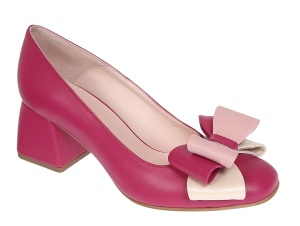 Pantofi dama office din piele naturala roz - NAB1ROZ - Img 2