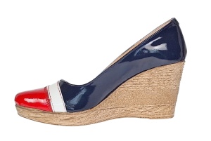 Pantofi dama piele naturala lacuita rosu-bleumarin platforma 7 cm – Stil si confort - Img 3
