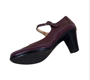Pantofi dama visinii, eleganti, din piele naturala TOC 7cm - P104VIS7 - Img 7