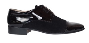 Pantofi eleganti barbati din piele naturala intoarsa cu varf lacuit - Enzo - Img 3