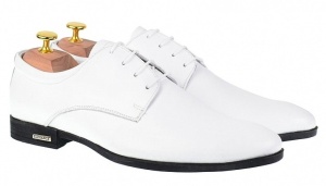 Pantofi eleganti barbati din piele naturala - Model Alb GKR80A - Img 6