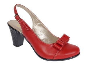 Pantofi eleganti dama decupati din piele naturala - Model Mara Rosu Box - Img 9