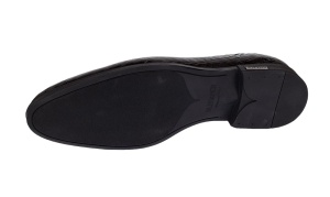 Pantofi eleganti pentru barbati, piele naturala croco Negru GKR70N - Img 6
