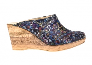 Saboti dama, color, din piele naturala, cu platforme de 7 cm, Ciucaleti Shoes - Img 4
