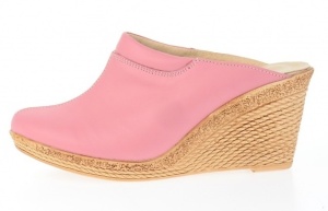 Saboti dama roz din piele naturala, platforme de 7 cm - TEA19ROZ - Img 6