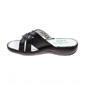 Saboti medicali femei, din piele naturala box Med-Line BR472NEGRU - Img 3