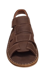 Sandale barbati casual din piele naturala maro bufo GKR47BM - Img 9