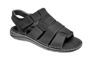 Sandale barbati casual din piele naturala negru bufo GKR47BN - Img 6