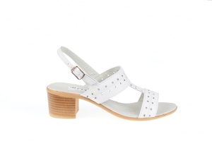 Sandale dama albe, din piele naturala box, S7ABOX - Img 4