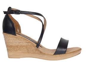 Sandale dama casual elegante din piele naturala Negru S7N2 - Img 2