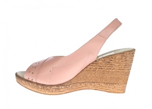Sandale dama de vara cu platforme de 7 cm, din piele naturala, Bej, BOX, S50BEJBOX - Img 4