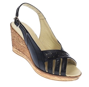 Sandale dama de vara cu platforme de 7 cm, din piele naturala, Negru S66NBOX - Img 3