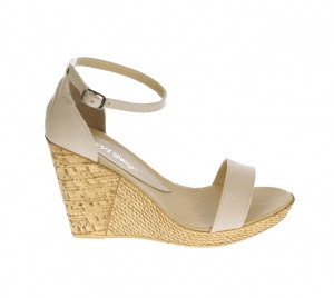 Sandale dama din piele naturala box Bej Latte - S107BEJ