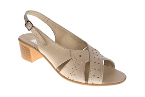Sandale dama din piele naturala box, S34BEJ - Img 2