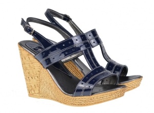Sandale dama din piele naturala cu platforma de 10 cm S300LACBL - Img 3