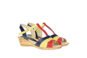 Sandale dama din piele naturala cu platforme de 7 cm - S40GBR - Img 3