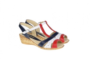 Sandale dama din piele naturala cu platforme de 7 cm - S40RABL - Img 3