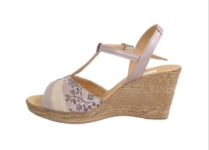 Sandale dama din piele naturala cu platforme de 7cm Nude S61XNUD - Img 7