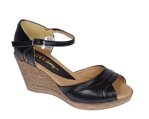 Sandale dama din piele naturala cu platforme de 7cm S105N2 - Img 2