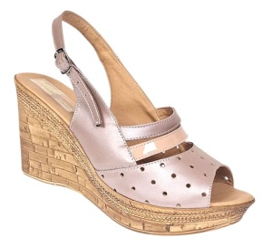 Sandale dama din piele naturala cu platforme de 8.5 cm Nude BVS46NUDL
