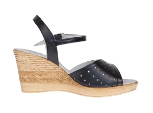 Sandale dama din piele naturala cu platforme negru S55NBOX - Img 7