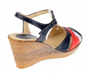 Sandale dama din piele naturala cu toc de 7cm S50RABL - Img 3