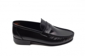 Scarpi barbati din piele naturala de culoare neagra SC1N - Img 4