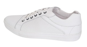 Sneakers barbati casual din piele naturala - Model Alb 1021 - Img 8