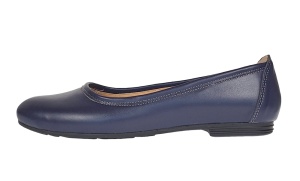 Balerini dama casual, din piele naturala bleumarin - FLO3BL - Img 2