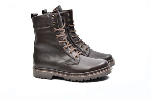 Bocanci barbati, inalti, maro, din piele naturala, imblaniti, Army Force GKR955M - Img 2