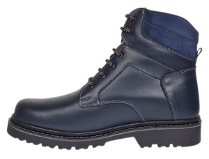 Bocanci barbati Sport din piele naturala model Bleumarin Imblanit GKR5KBLUE - Img 7