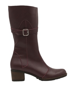 Cizme dama imblanite din piele naturala cu fermoar Tanya Bordeaux T215VISP