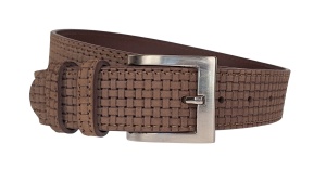 Curea barbati casual din piele naturala bufo Maro deschis 4cm Serenia 237MBF