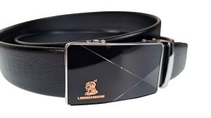 Curea barbati, casual, eleganta, din piele naturala, Negru 3.5cm - CK25N - Img 3