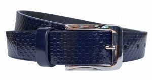 Curea barbati din piele naturala cu latimea 3.5 cm - Model Bleumarin 51BLM - Img 2