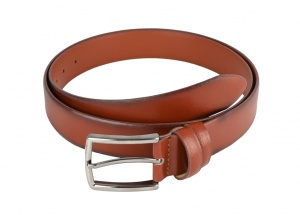 CUREA BARBATI ELEGANTA, CUSUTA, DIN PIELE NATURALA MARO 3.4 CM - 00001394MD - Img 2