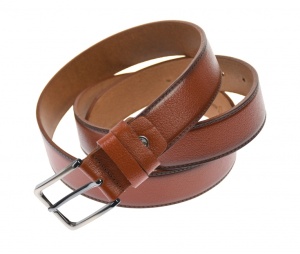Curea barbati eleganta, din piele ecologica, maro coniac 3.5 cm - DR1500CON - Img 3