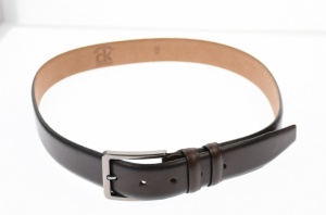 Curea barbati eleganta, din piele ecologica, maro millenium 3.5 cm - DR001MI - Img 2