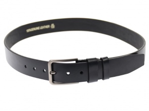 Curea barbati eleganta, din piele naturala, bluemarin 3.5 cm - DR1240BLM - Img 4