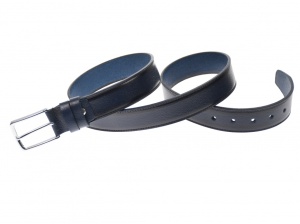 Curea barbati eleganta, din piele naturala, bluemarin 3.5 cm - DR1500BLM - Img 4