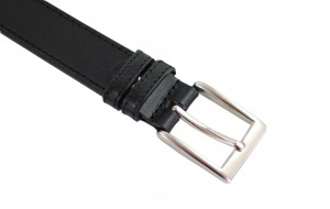 Curea barbati eleganta din piele naturala (culoare neagra) CC3N194 - Img 4