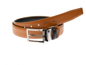Curea barbati eleganta, din piele naturala,ecologica maro deschis 3.5 cm - DR1220NMD