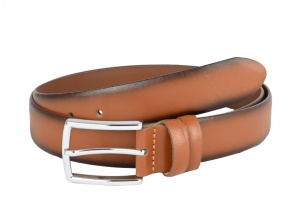Curea barbati eleganta, din piele naturala maro 3.4 cm - 00002283MD