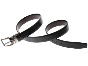 Curea barbati eleganta, din piele naturala maro 3.5 cm - DR1210NM - Img 4
