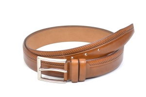 Curea barbati eleganta din piele naturala maro 3.5cm - DR241MD