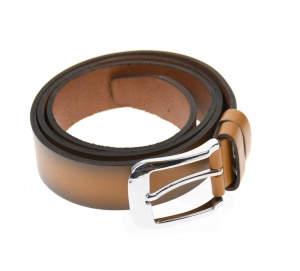 Curea barbati eleganta, din piele naturala, maro coffee 3.5 cm - DR1530M - Img 2