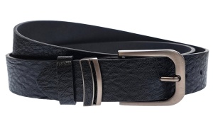 Curea barbati eleganta, din piele naturala, negru 3.5 cm - DR1180N - Img 2
