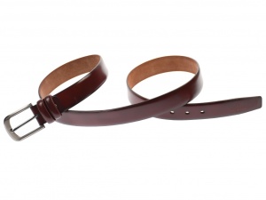 Curea barbati eleganta, din piele naturala, visinie 3.5 cm - DR1170VIS - Img 2