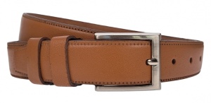 Curea barbati, eleganta, pentru costum, din piele naturala, Maro, 3cm - CK81MD - Img 2