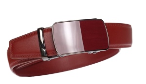 Curea barbati eleganta pentru costum piele naturala, Bordeaux, 3.5cm TK12BR